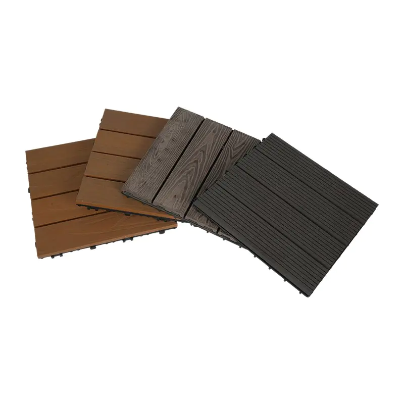 Gạch lát sàn composite nổi bằng hạt gỗ lồng vào nhau